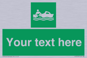 Custom sign safe condition Rescue boat